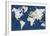 World Map NavyGold-Alicia Vidal-Framed Art Print