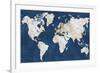 World Map NavyGold-Alicia Vidal-Framed Art Print