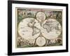 World Map (Nova Orbis Tabula) from 'Nicolass Visscher Atlas Minor' C.1719-Frederick de Wit-Framed Giclee Print