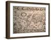 World Map: "Nova Totius Terrarum Orbis Geographica Ac Hydrographica Tabula", 1608-Pieter van den Keere-Framed Giclee Print