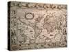 World Map: "Nova Totius Terrarum Orbis Geographica Ac Hydrographica Tabula", 1608-Pieter van den Keere-Stretched Canvas