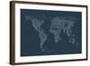 World Map of Cities-Michael Tompsett-Framed Art Print