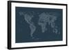 World Map of Cities-Michael Tompsett-Framed Art Print