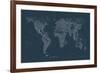 World Map of Cities-Michael Tompsett-Framed Art Print