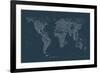 World Map of Cities-Michael Tompsett-Framed Art Print