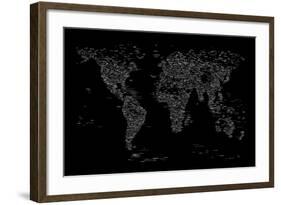 World Map of Cities-Michael Tompsett-Framed Art Print