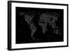 World Map of Cities-Michael Tompsett-Framed Art Print