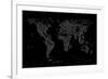 World Map of Cities-Michael Tompsett-Framed Art Print