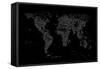 World Map of Cities-Michael Tompsett-Framed Stretched Canvas