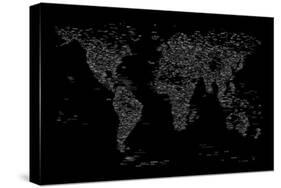 World Map of Cities-Michael Tompsett-Stretched Canvas