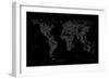 World Map of Cities-Michael Tompsett-Framed Art Print