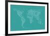 World Map of Cities-Michael Tompsett-Framed Art Print