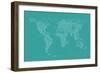 World Map of Cities-Michael Tompsett-Framed Art Print