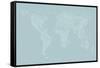 World Map of Cities-Michael Tompsett-Framed Stretched Canvas