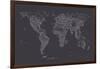 World Map of Cities-Michael Tompsett-Framed Art Print