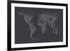 World Map of Cities-Michael Tompsett-Framed Art Print