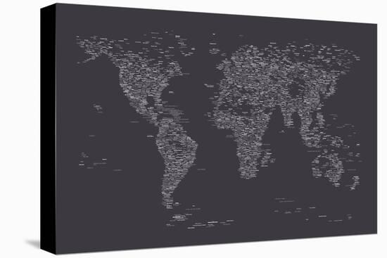 World Map of Cities-Michael Tompsett-Stretched Canvas