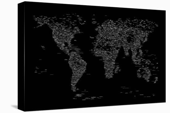 World Map of Cities-Michael Tompsett-Stretched Canvas