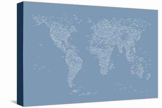 World Map of Cities-Michael Tompsett-Stretched Canvas