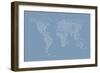 World Map of Cities-Michael Tompsett-Framed Art Print