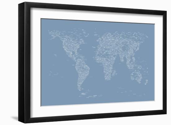 World Map of Cities-Michael Tompsett-Framed Art Print