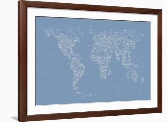 World Map of Cities-Michael Tompsett-Framed Art Print