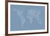 World Map of Cities-Michael Tompsett-Framed Art Print