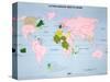 World Map of French-Speaking Countries, 1985-null-Stretched Canvas