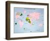 World Map of French-Speaking Countries, 1985-null-Framed Giclee Print