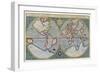 World Map of Mercator (1587) - after “Gerardi Mercatoris Atlas Sive Cosmographicae Meditationes De-Unknown Artist-Framed Giclee Print