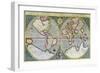 World Map of Mercator (1587) - in the Universe and Humanity by H. Kraemer-Gerardus (after) Mercator-Framed Giclee Print