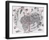 World Map of North American Continent-null-Framed Giclee Print