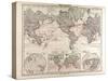 World Map of Ocean Currents and Express Routes, 1872-null-Stretched Canvas