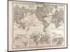 World Map of Ocean Currents and Express Routes, 1872-null-Mounted Premium Giclee Print