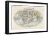 World Map of the Ocean Currents-null-Framed Art Print