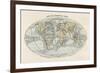 World Map of the Ocean Currents-null-Framed Premium Giclee Print