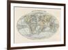 World Map of the Ocean Currents-null-Framed Art Print