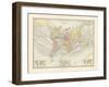 World Map on Sir J. Herschel's Projection 1881-The Vintage Collection-Framed Giclee Print