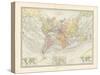 World Map on Sir J. Herschel's Projection 1881-The Vintage Collection-Stretched Canvas