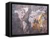 World Map on Stone Background-Michael Tompsett-Framed Stretched Canvas