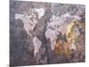World Map on Stone Background-Tompsett Michael-Mounted Art Print