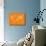 World Map Orange 1-NaxArt-Mounted Art Print displayed on a wall