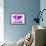 World Map Paint Splashes Purple-Michael Tompsett-Framed Premium Giclee Print displayed on a wall