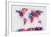 World Map Paint Splashes-Michael Tompsett-Framed Art Print