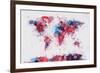 World Map Paint Splashes-Michael Tompsett-Framed Art Print