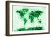 World Map Paint Splashes-Michael Tompsett-Framed Art Print