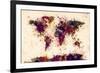 World Map Paint Splashes-Michael Tompsett-Framed Art Print