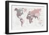 World Map Pink Green 2-Urban Epiphany-Framed Premium Giclee Print