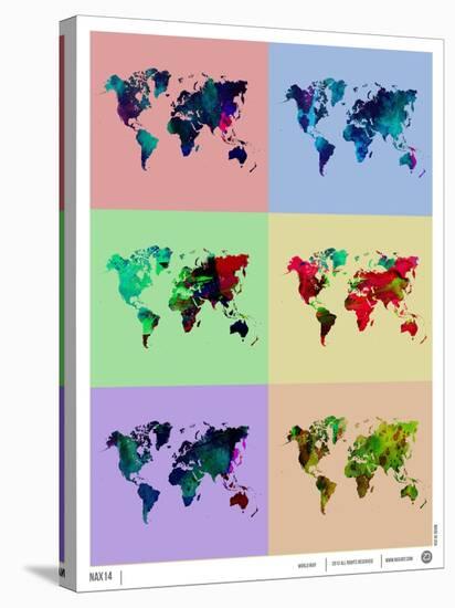 World Map Poster-NaxArt-Stretched Canvas