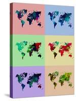 World Map Poster-NaxArt-Stretched Canvas